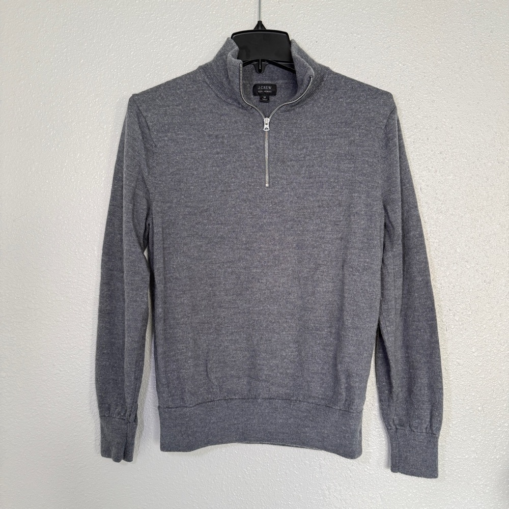 J. Crew Men's Zip-Up Sweater in Gray  |Size M